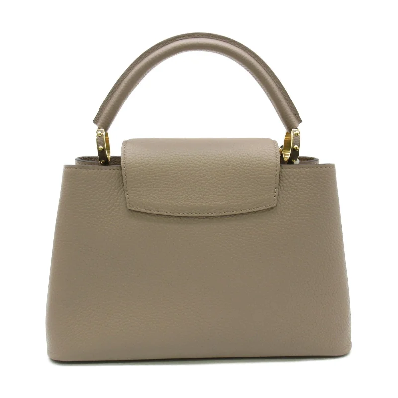 LOUIS VUITTON CapucineMM Beige Galet Taurillon Clemence Leather leather M42253