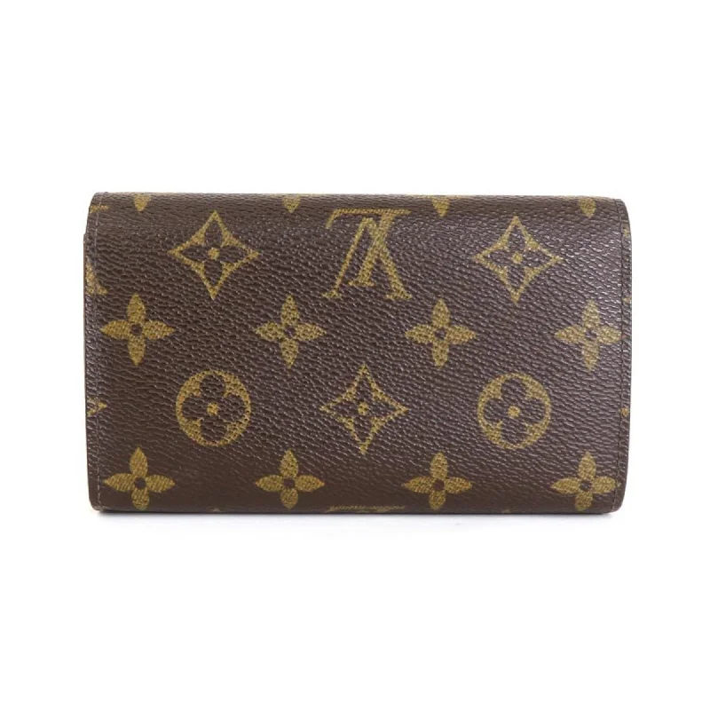 LOUIS VUITTON Bifold Wallet Monogram Porte Monet Bier Tresor Canvas Brown Women's M61730