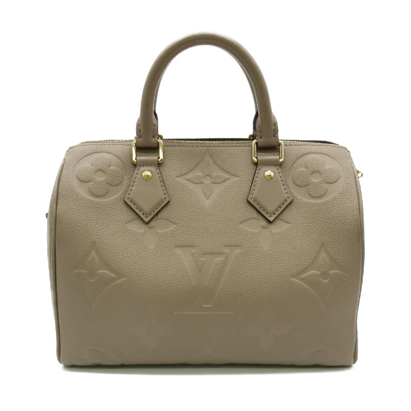 LOUIS VUITTON Speedy Bandriere 25 Beige Tour rail Monogram empreinte leather M59273