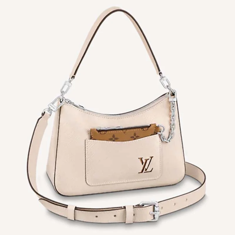 Louis Vuitton LV Women Marelle Handbag Quartz White Epi Grained Cowhide Canvas