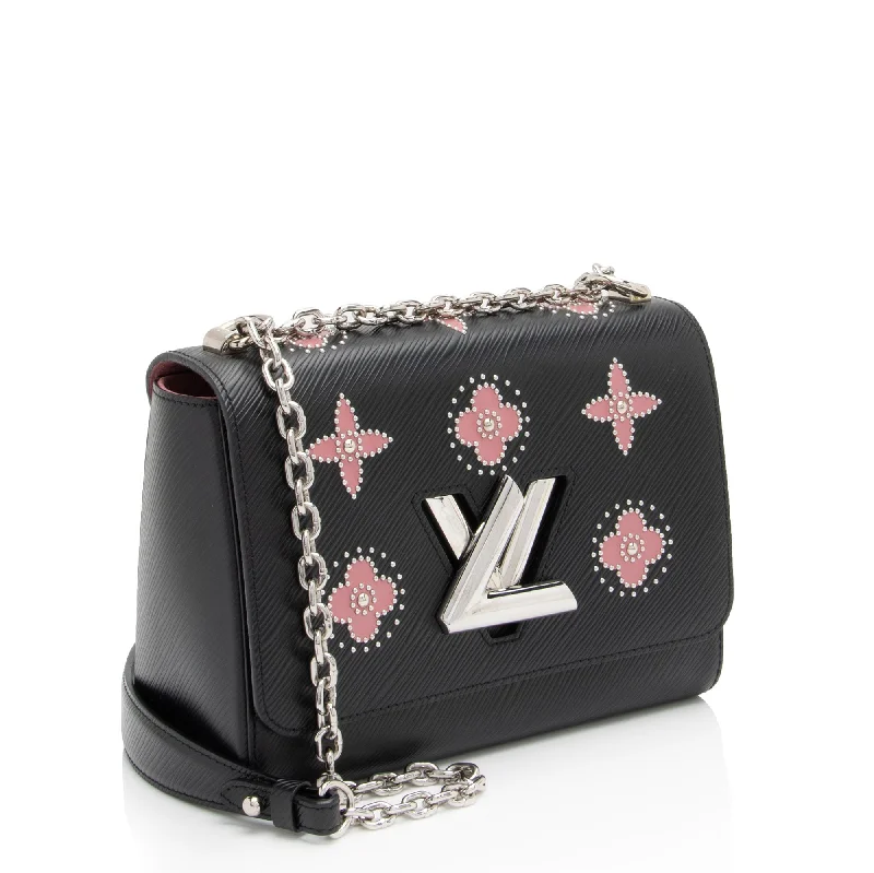 Louis Vuitton Epi Leather Flowers Twist MM Shoulder Bag (aNDF1B)