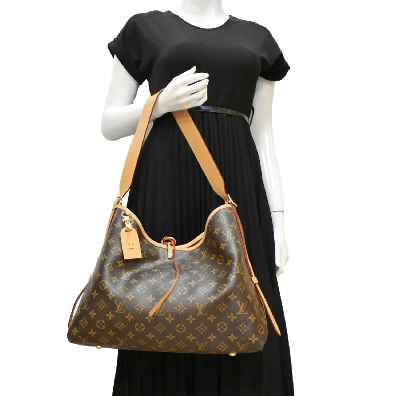 LOUIS VUITTON Carryall MM Monogram Canvas Shoulder Bag Brown