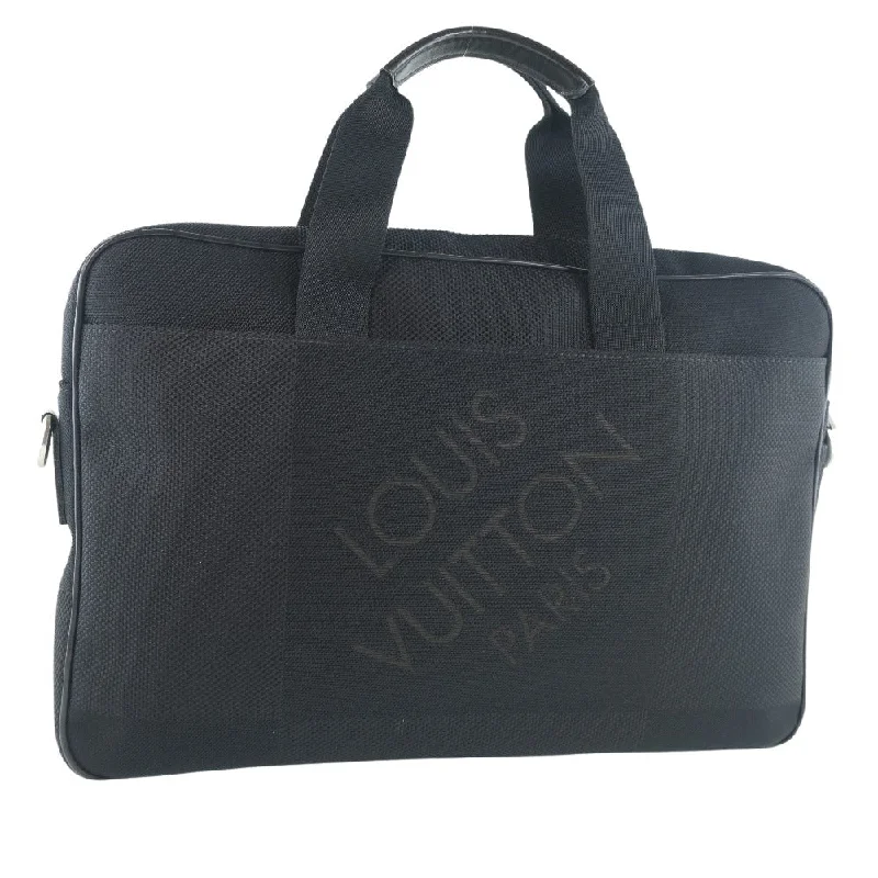 Louis Vuitton Black Canvas Associe briefcase bag