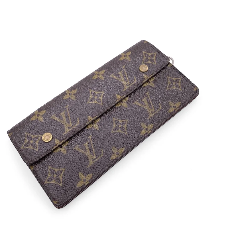 LOUIS VUITTON Brown Monogram Canvas Accordeon Long Wallet