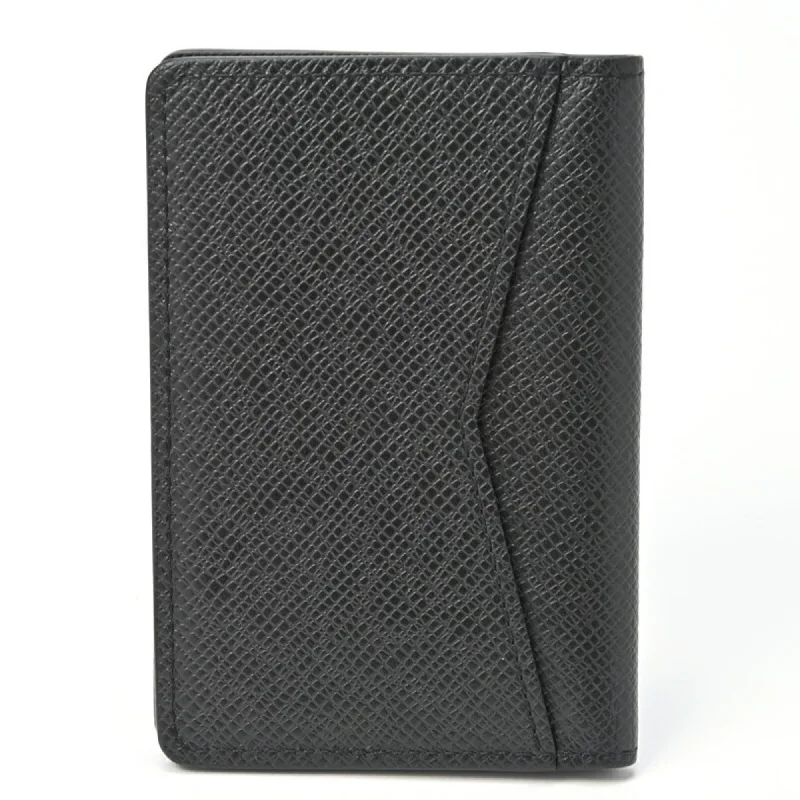 LOUIS VUITTON Card Case/Pass Case Organizer de Poche M30537 Taiga Noir