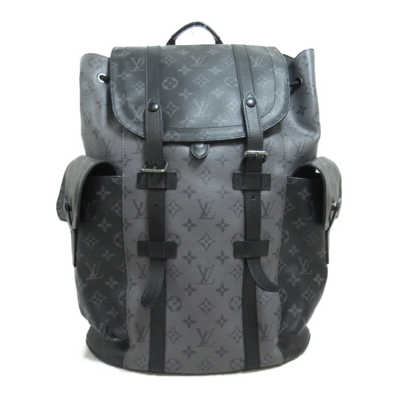 Louis Vuitton Christophers PM Backpack Bag PVC Coated Canvas Monogram Eclipse Reverse  Grey M45419