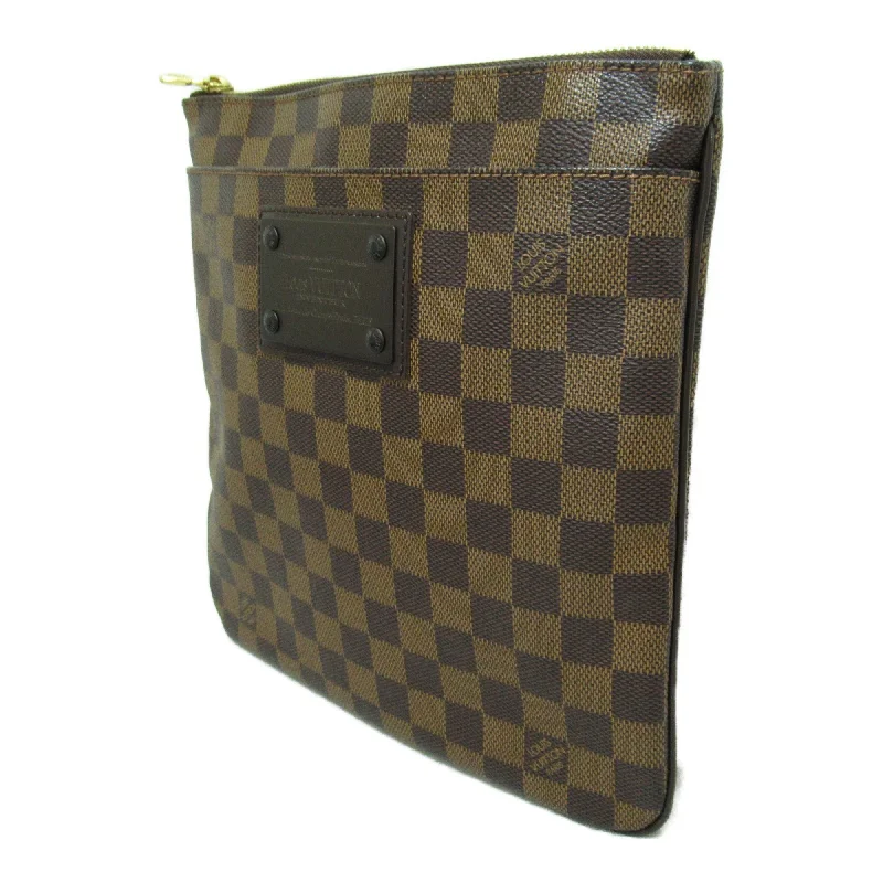 LOUIS VUITTON Pochette Platt Brooklyn Brown Ebene Damier PVC coated canvas N41100