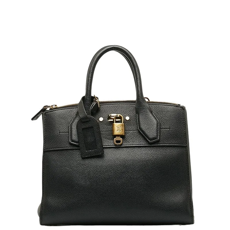 Louis Vuitton City Timer PM Handbag houlder Bag 2WAY M51028 Noir Black Leather Lady Louis Vuitton