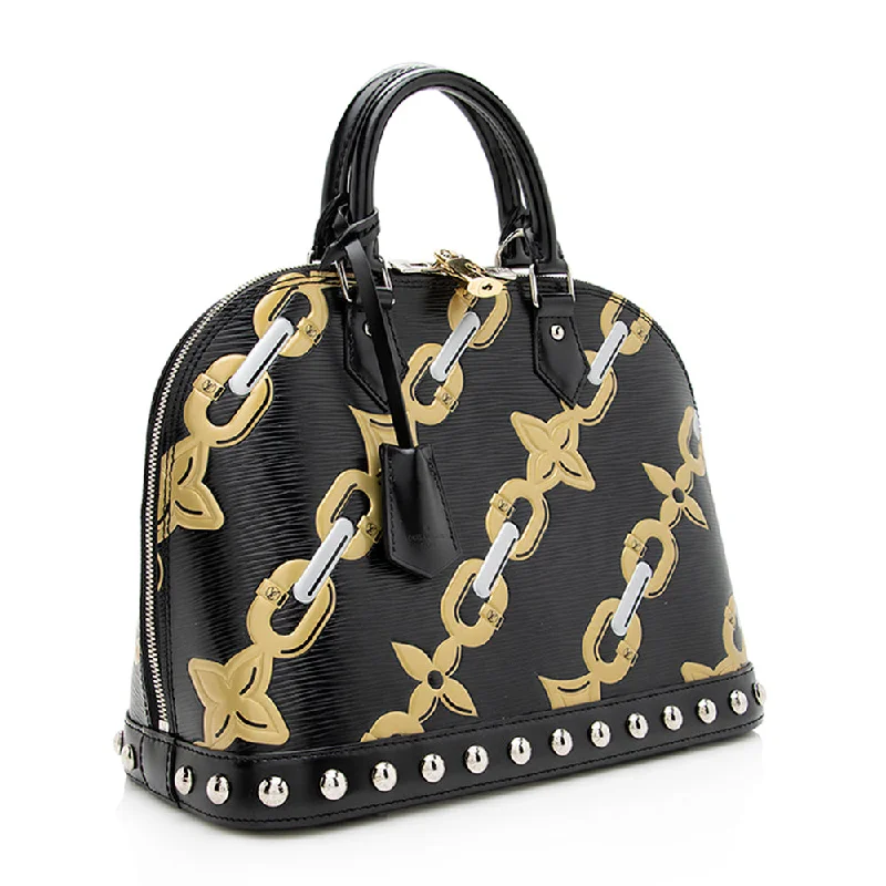 Louis Vuitton Epi Leather Chain Flower Alma PM Satchel (20005)