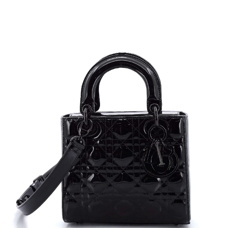 Lady Dior Bag Cannage Quilt Patent Small