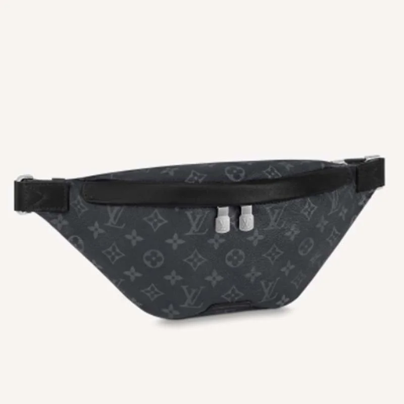 Louis Vuitton LV Men Discovery Bumbag PM Grey Monogram Eclipse Canvas