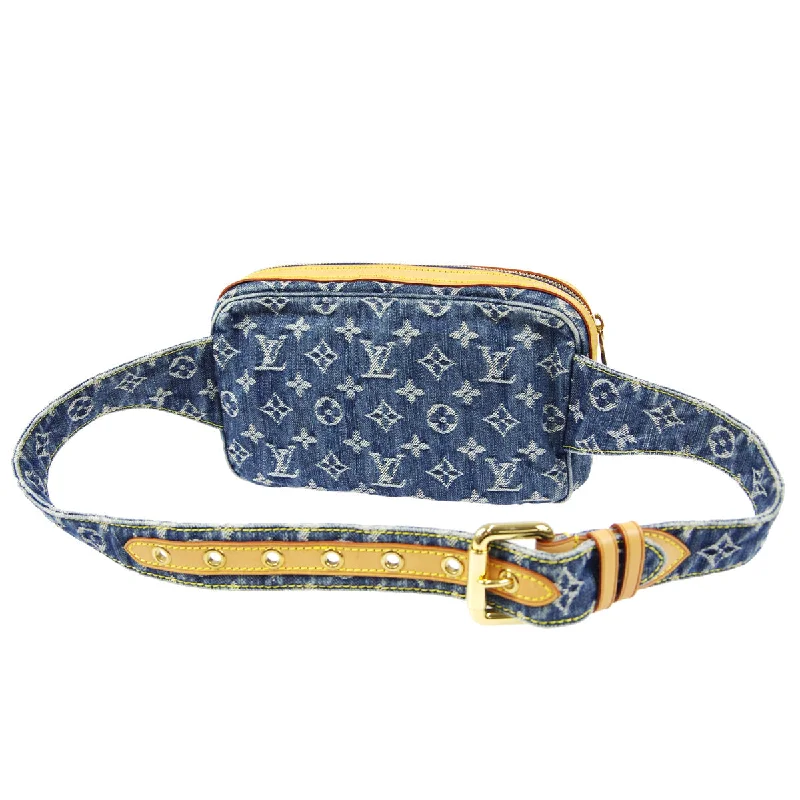 LOUIS VUITTON BUM BAG WAIST POUCH INDIGO MONOGRAM DENIM M95347