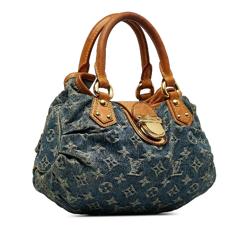 LOUIS VUITTON Monogram Denim Pleaty Handbag