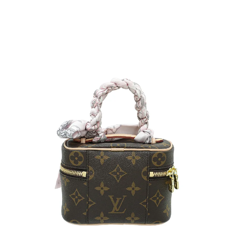 Louis Vuitton Brown Monogram Nice Nano Vanity Case w/Confidential Bandeau