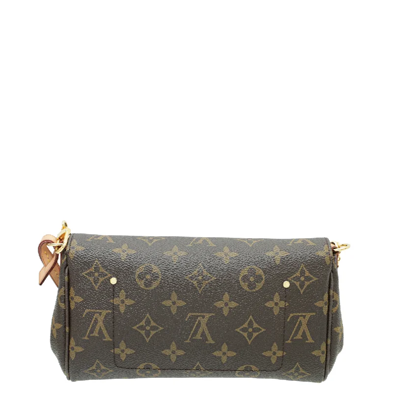 Louis Vuitton Brown Monogram Favorite PM Bag W/ Chain and Leather Strap