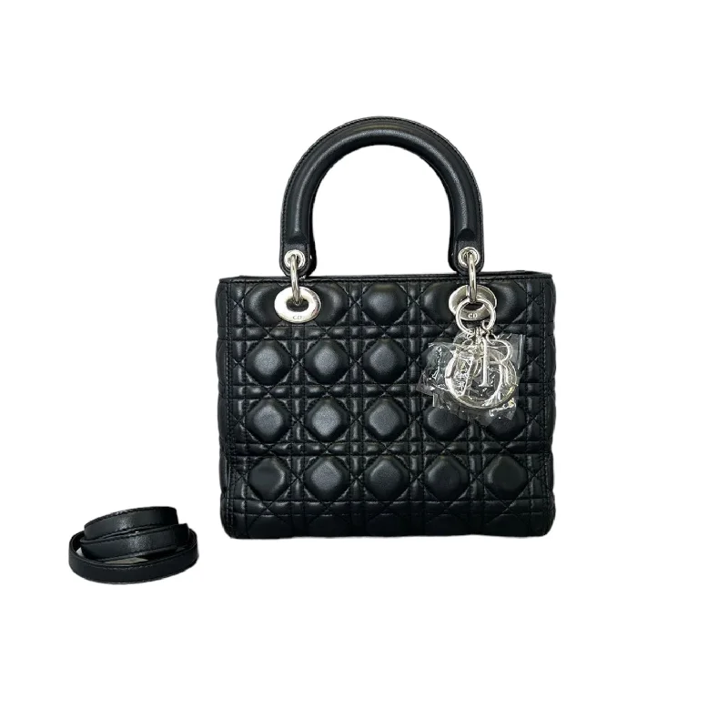 Classic Lambskin Medium Lady Dior Black SHW