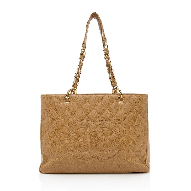 Chanel Vintage Inspired Handbag for Retro LoversChanel Caviar Leather Grand Shopping Tote (SHF-16617)