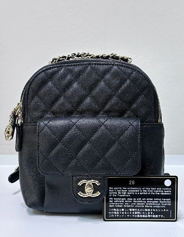 Chanel New Arrival Handbag with Gold HardwareCHANEL Caviar Quilted Small CC Day Backpack Black