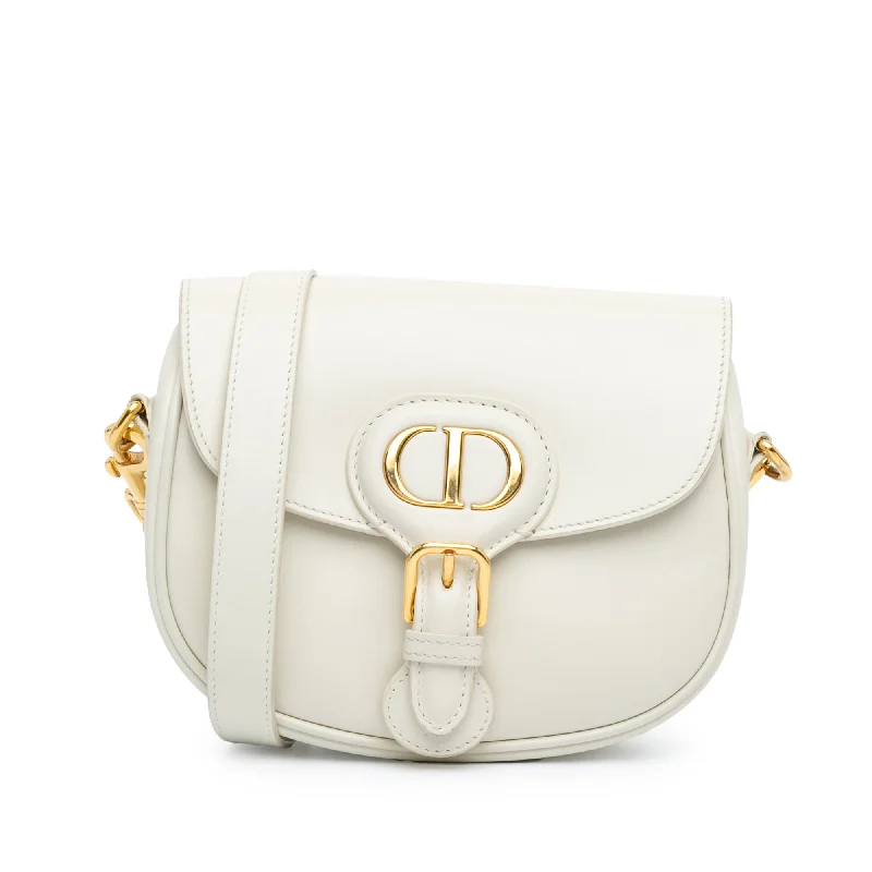 White Dior Small Leather Bobby Crossbody