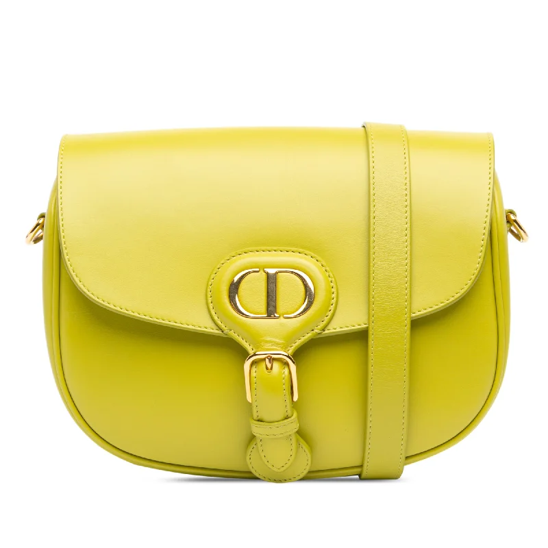 Yellow Dior Medium Leather Bobby Crossbody