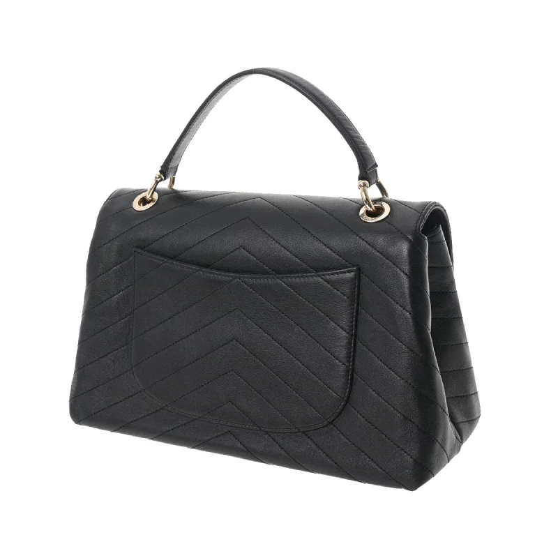 Chanel Designer Handbag with Unique DesignCHANEL Chevron Black Ladies Calf Handbag