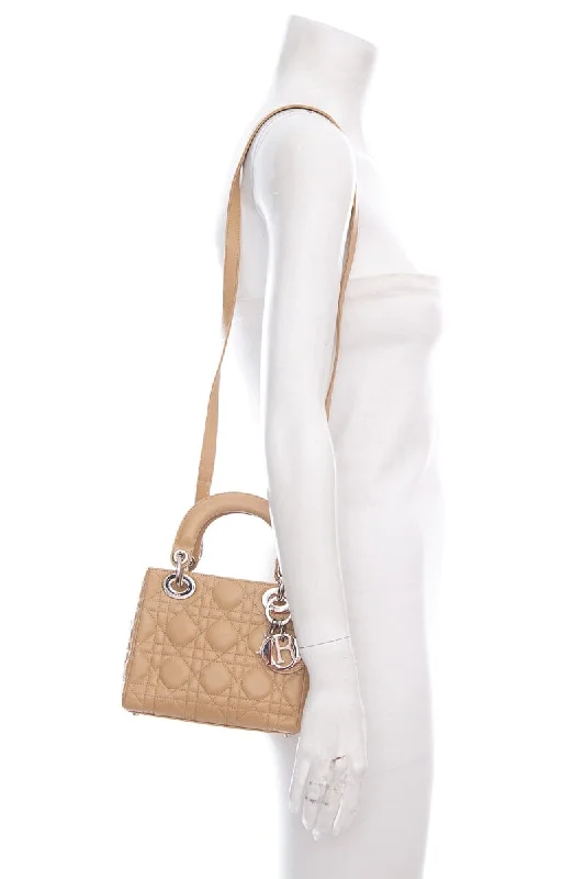 Dior Beige Mini Lady Dior Handbag