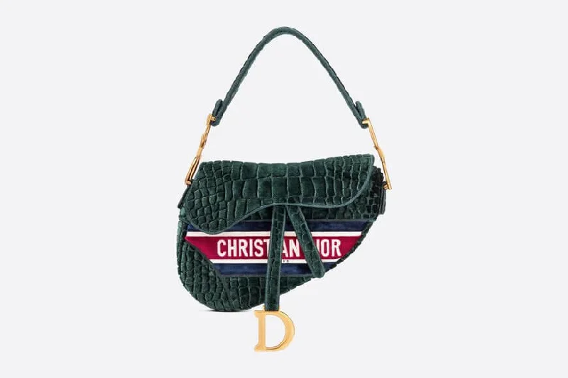 Christian Dior Bag Green CrocoChristian Dioroidered Velvet